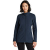 Eddie Bauer Women's River Blue Navy Stretch Soft Shell Jacket