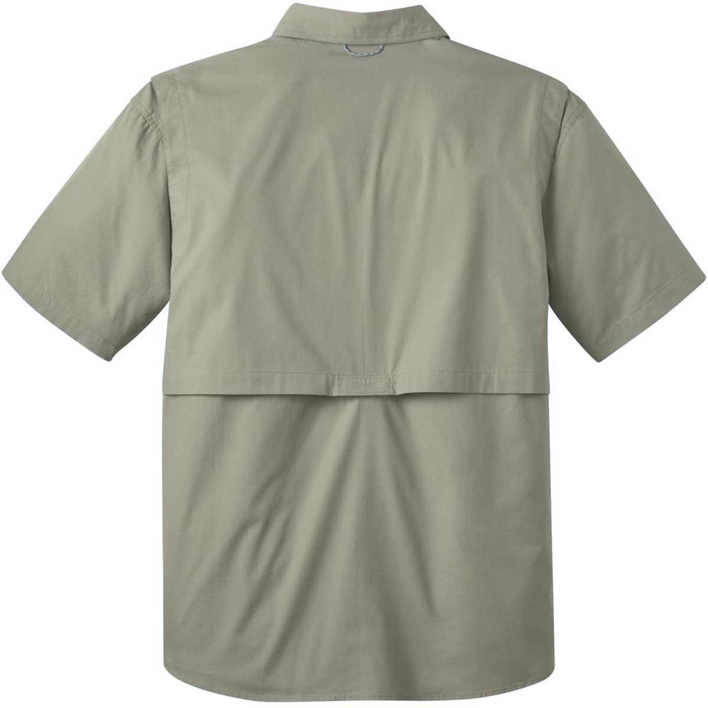 Eddie Bauer Men's Driftwood Beige S/S Fishing Shirt