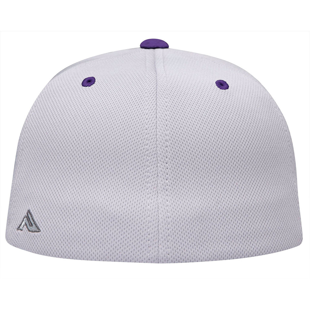 Pacific Headwear Silver/Purple Premium P-Tec FlexFit Cap