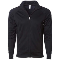 Independent Trading Co. Unisex Black/Black Poly-Tech Full-Zip Track Jacket