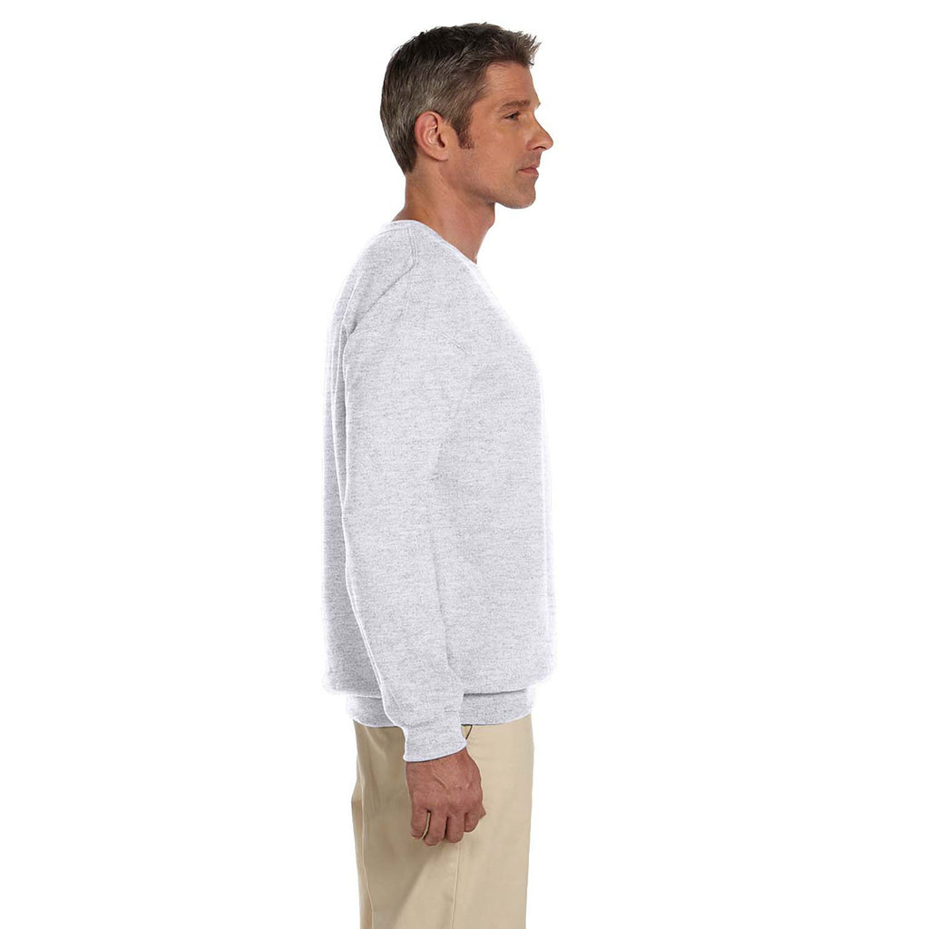 Hanes Men's Ash 9.7 oz. Ultimate Cotton 90/10 Fleece Crew