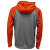 BAW Men's Heather Black/Orange Raglan Sleeve Fleece Hooded