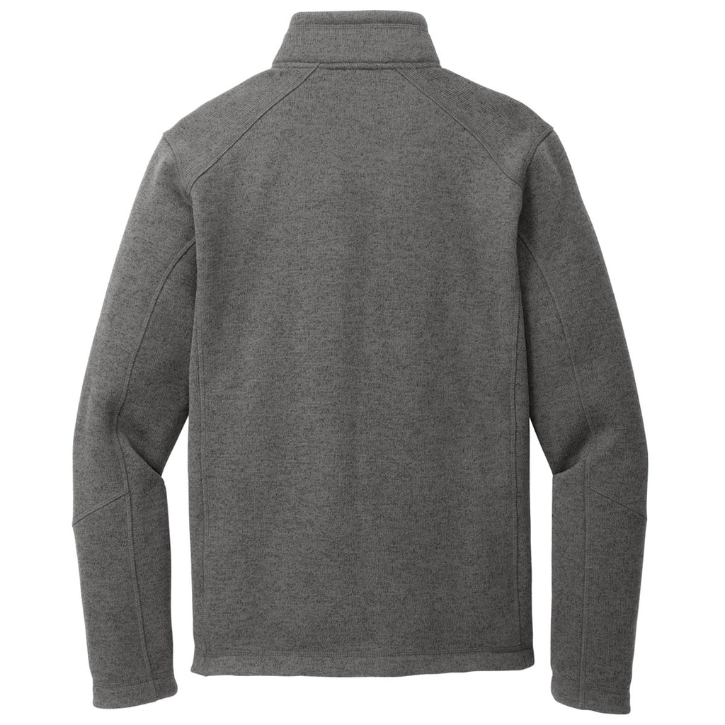 Port Authority Men's Grey Smoke Heather Arc Sweater Fleece 1/4 Zip