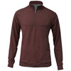 BAW Men's Heather Maroon Tri-Blend Quarter Zip