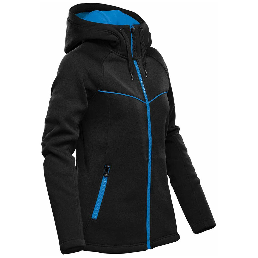 Stormtech Women's Black/Azure Blue Logan Performance Hoody