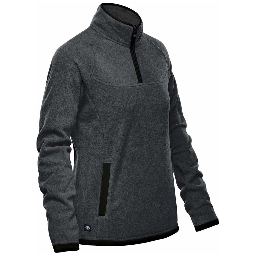 Stormtech Women's Graphite/Black Shasta Tech Fleece Quarter Zip