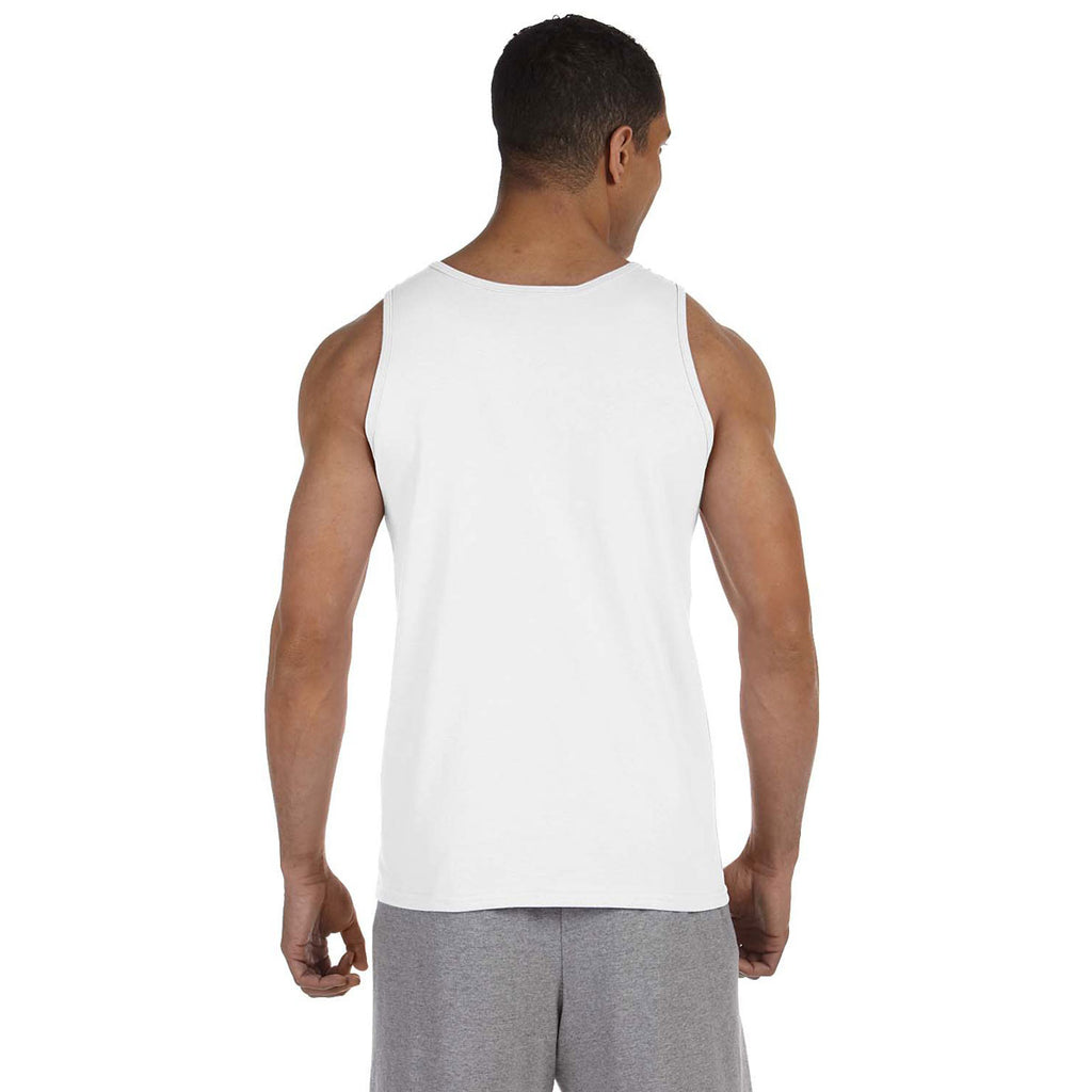 Gildan Men's White Ultra Cotton 6 oz. Tank