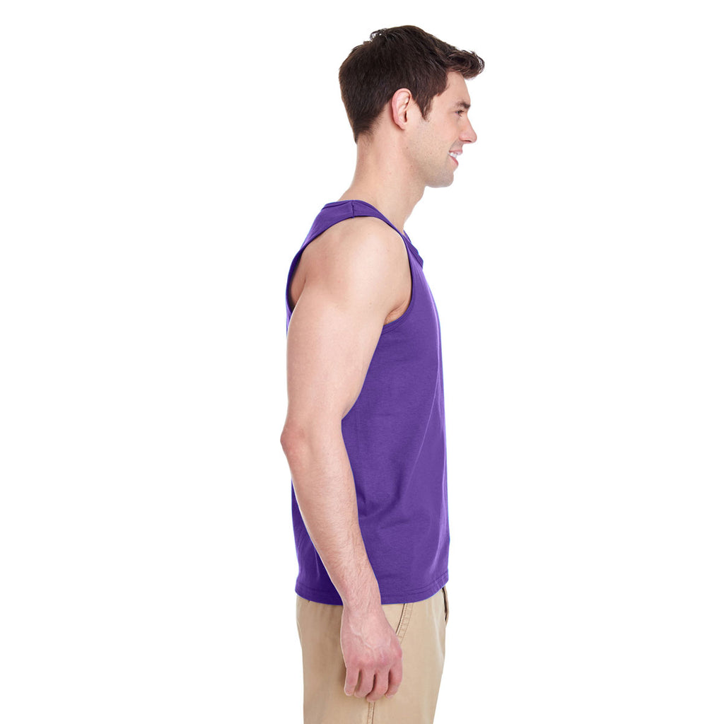 Gildan Men's Purple Heavy Cotton 5.3 oz. Tank