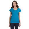 Gildan Women's Sapphire SoftStyle 4.5 oz. Fitted V-Neck T-Shirt