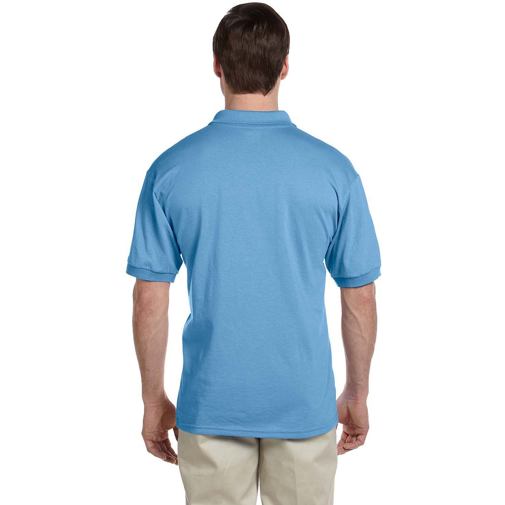 Gildan Men's Carolina Blue 6 oz. 50/50 Jersey Polo