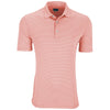 Greg Norman Men's Peach Protek Micro Stripe Polo