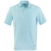 Greg Norman Men's Seaside Blue Heather LAB Stripe Polo