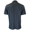 Greg Norman Men's Black Micro Pique Spinner Print Polo