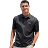 Greg Norman Men's Black Micro Pique Spinner Print Polo