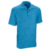 Greg Norman Men's Atlantic Blue Heather Play Dry Solid Polo