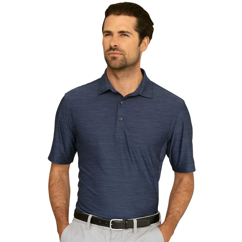 Greg Norman Men's Navy Heather Play Dry Solid Polo