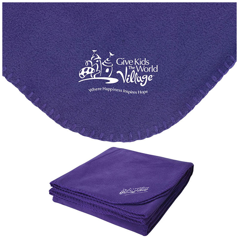 Logomark Purple Brookwater Fleece Blanket