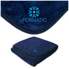 Logomark Navy Brookshire Micro-Plush Blanket