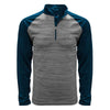 Levelwear Men's Heather Grey/Navy Vandal Quarter Zip