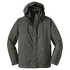 Port Authority Men's Spruce Green Herringbone 3-in-1 Parka