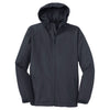 Port Authority Men's Battleship Grey Hooded Charger Jacket