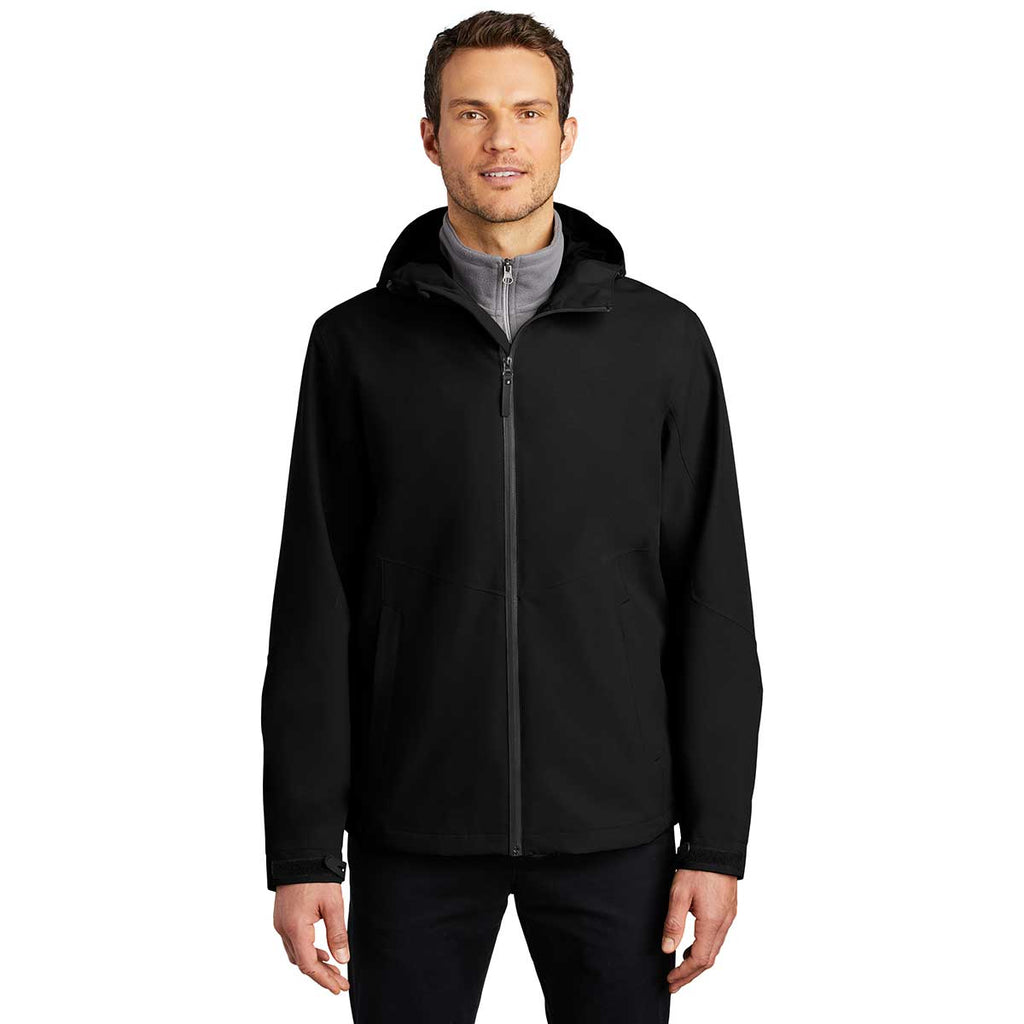 Port Authority Men's Deep Black Tech Rain Jacket