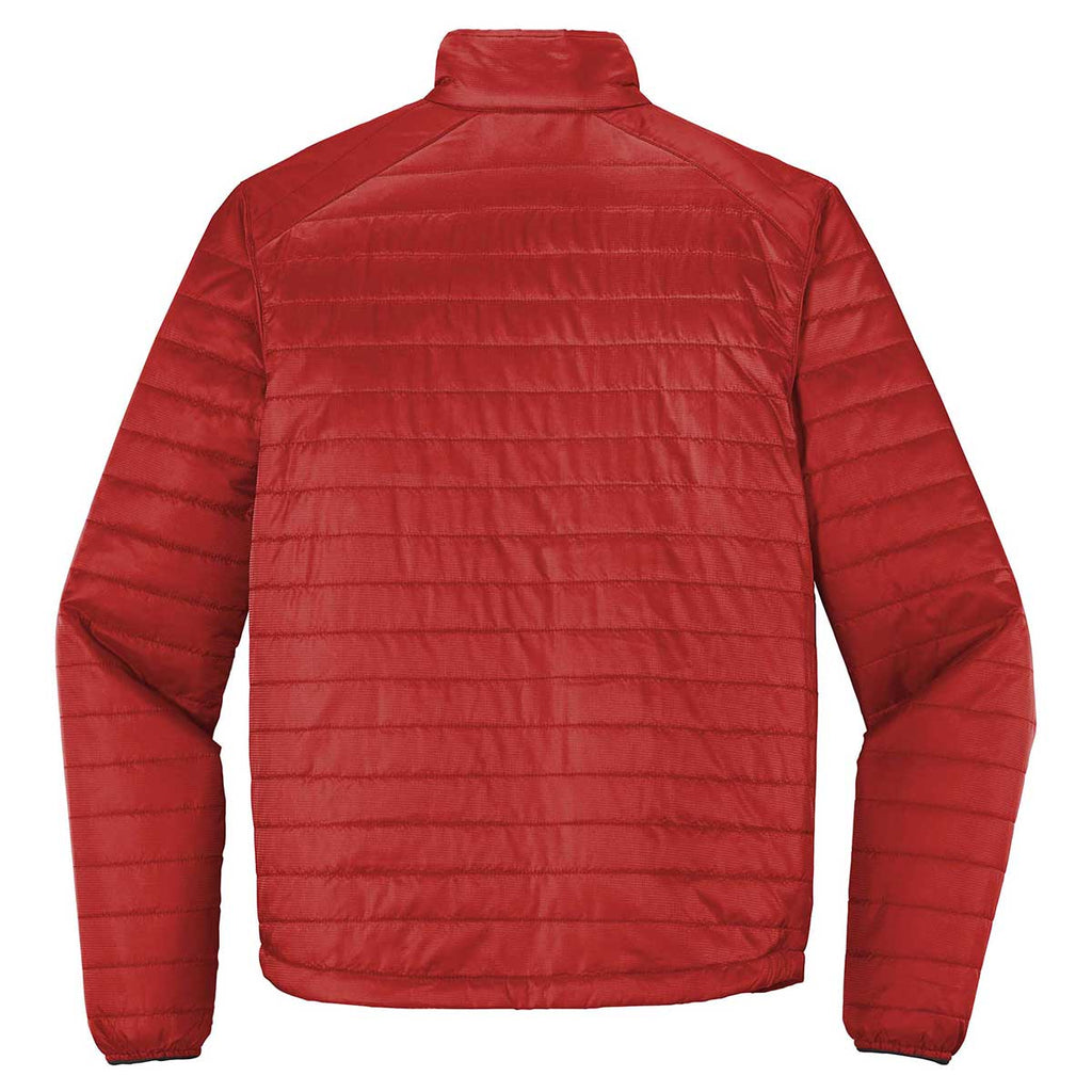 Port Authority Men's Fire Red/ Graphite Packable Puffy Jacket