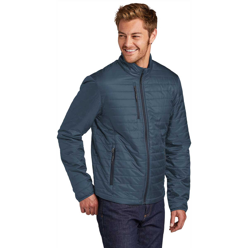 Port Authority Men's Regatta Blue/ River Blue Packable Puffy Jacket