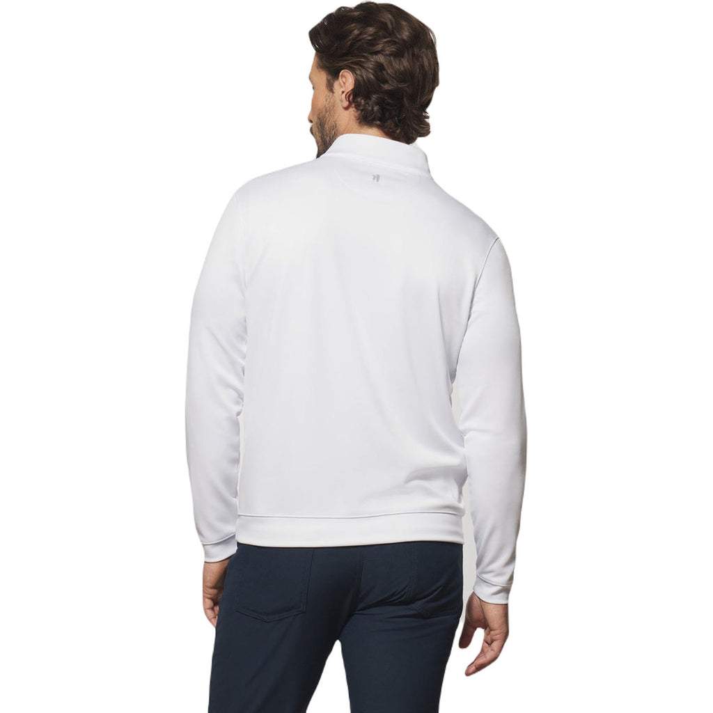 Johnnie-O Men's White Diaz Performance 1/4 Zip Pullover