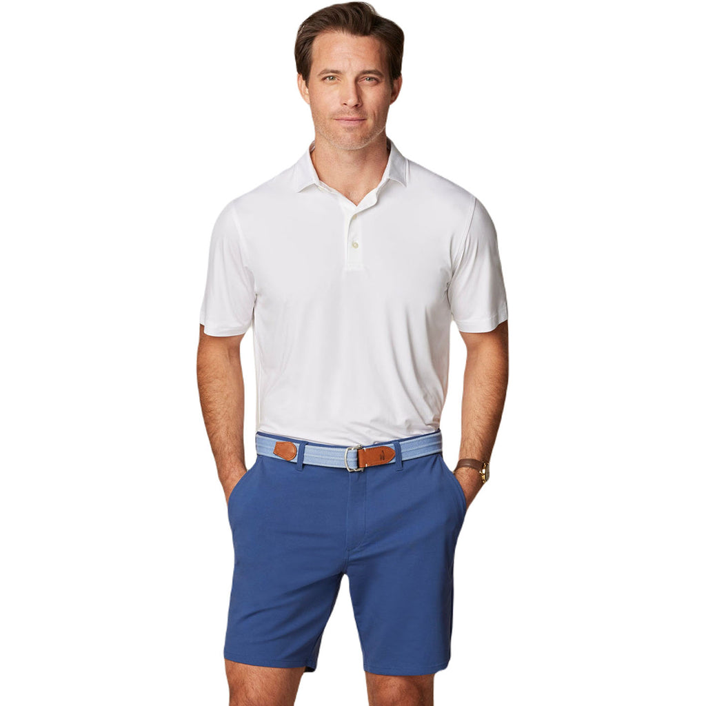 Johnnie-O Men's White Huron Solid Featherweight Performance Polo