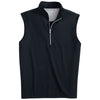 Johnnie-O Men's Black Dave 1/4 Zip Performance Vest