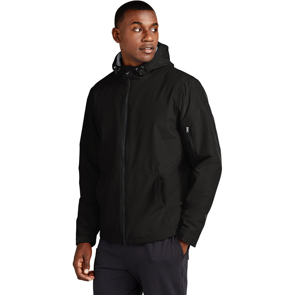 Sport-Tek Men's Black Waterproof Insulated Jacket