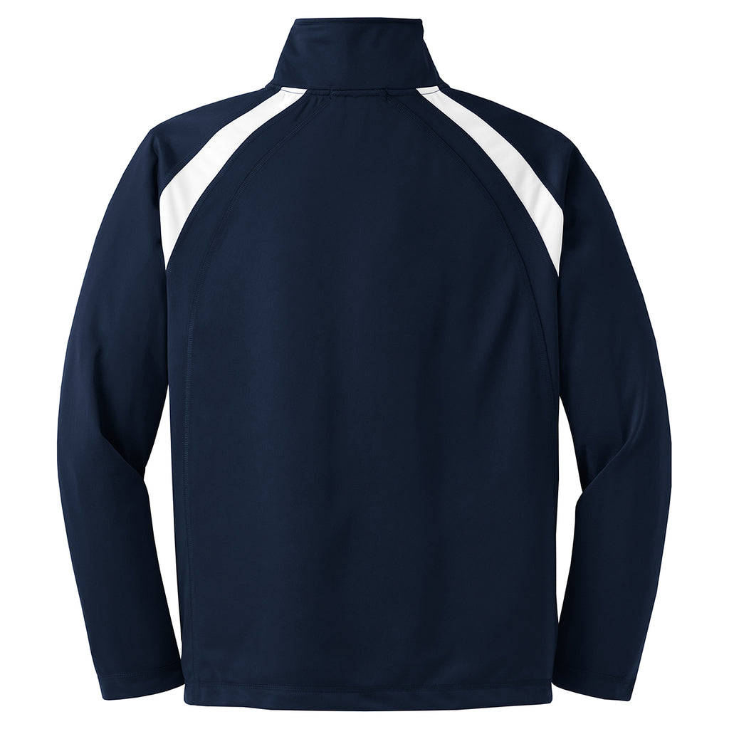 Sport-Tek Men's True Navy/White Tricot Track Jacket