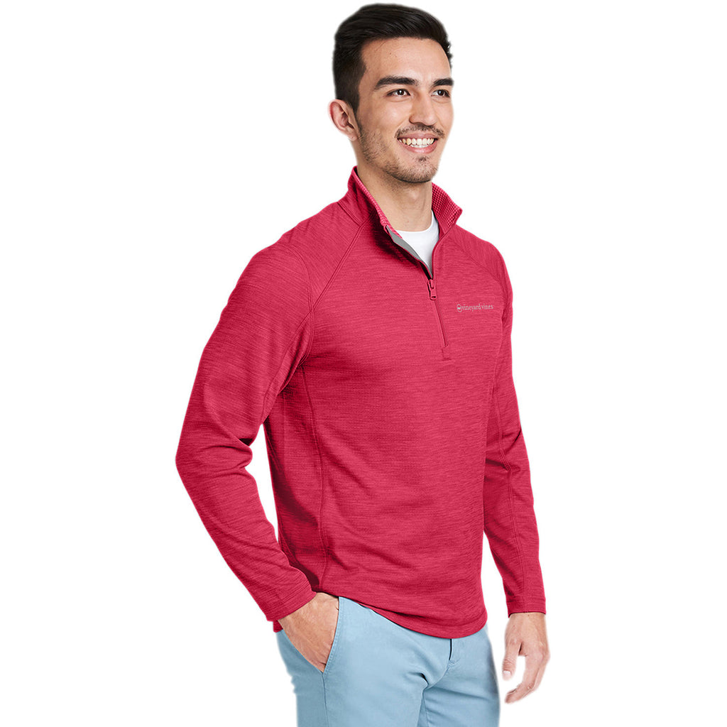 Vineyard Vines Men's Collegiate Red Sankaty Quarter-Zip Pullover