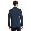 Port Authority Men's River Blue Navy Dry Zone UV Micro-Mesh Long Sleeve Polo