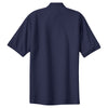 Port Authority Men's Navy S/S Cotton Pique Knit Polo