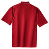 Sport-Tek Men's Red/White Dri-Mesh Polo with Tipped Collar and Piping