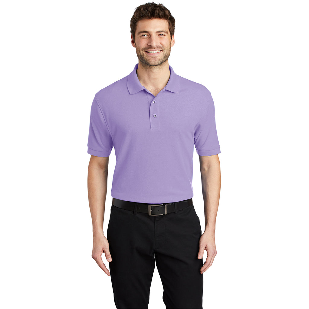 Port Authority Men's Bright Lavender Silk Touch Polo