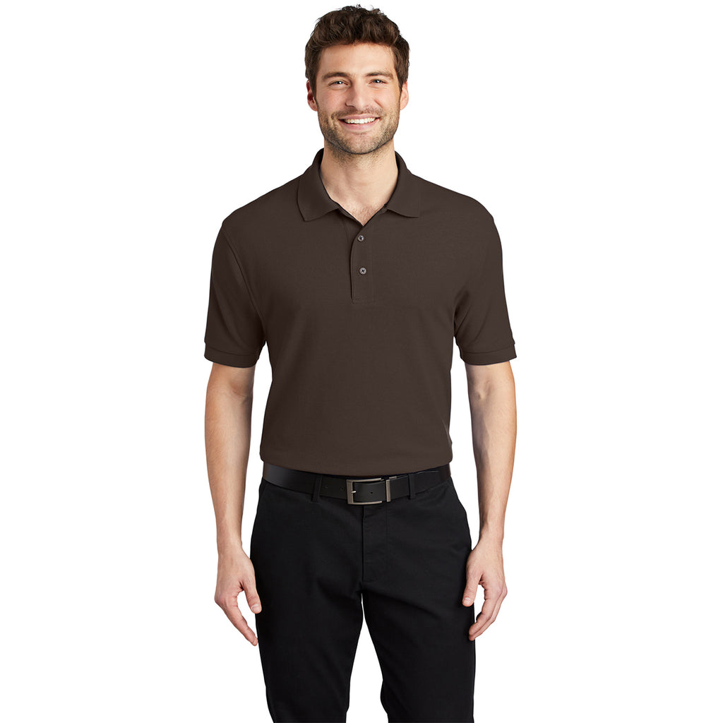 Port Authority Men's Coffee Bean Silk Touch Polo