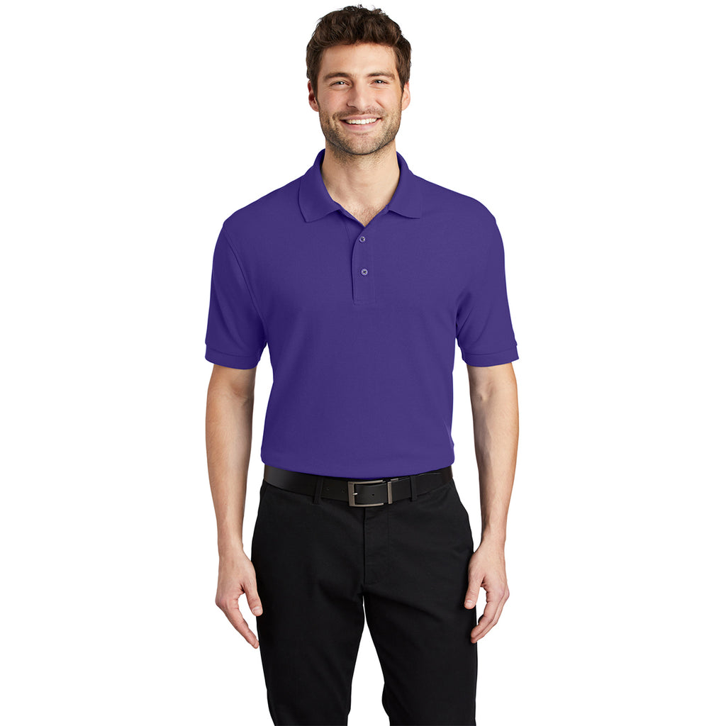 Port Authority Men's Purple Silk Touch Polo