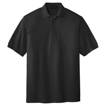 Port Authority Men's Black Extended Size Silk Touch Polo