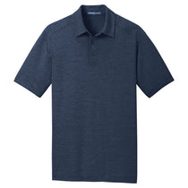 Port Authority Men's Dress Blue Navy Digi Heather Performance Polo
