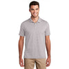 Port Authority Men's Gusty Grey/White Gingham Polo