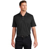 Port Authority Men's Black City Stretch Flat Knit Polo