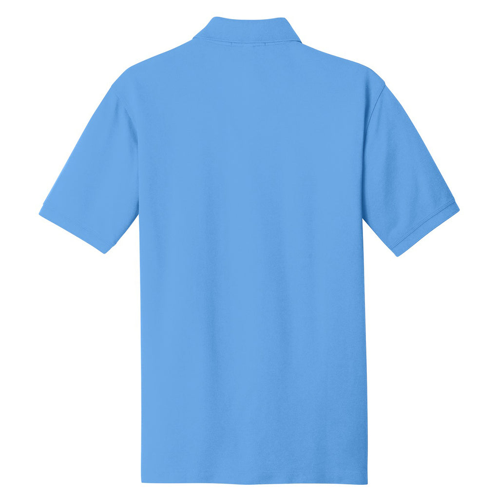 Port Authority Men's Azure Blue Ezcotton Polo