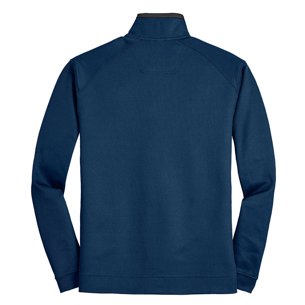 Port Authority Men's Regatta Blue/Iron Grey Vertical Texture 1/4-Zip Pullover