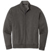 Port Authority Men's Charcoal Heather/Medium Heather Grey Interlock Full-Zip