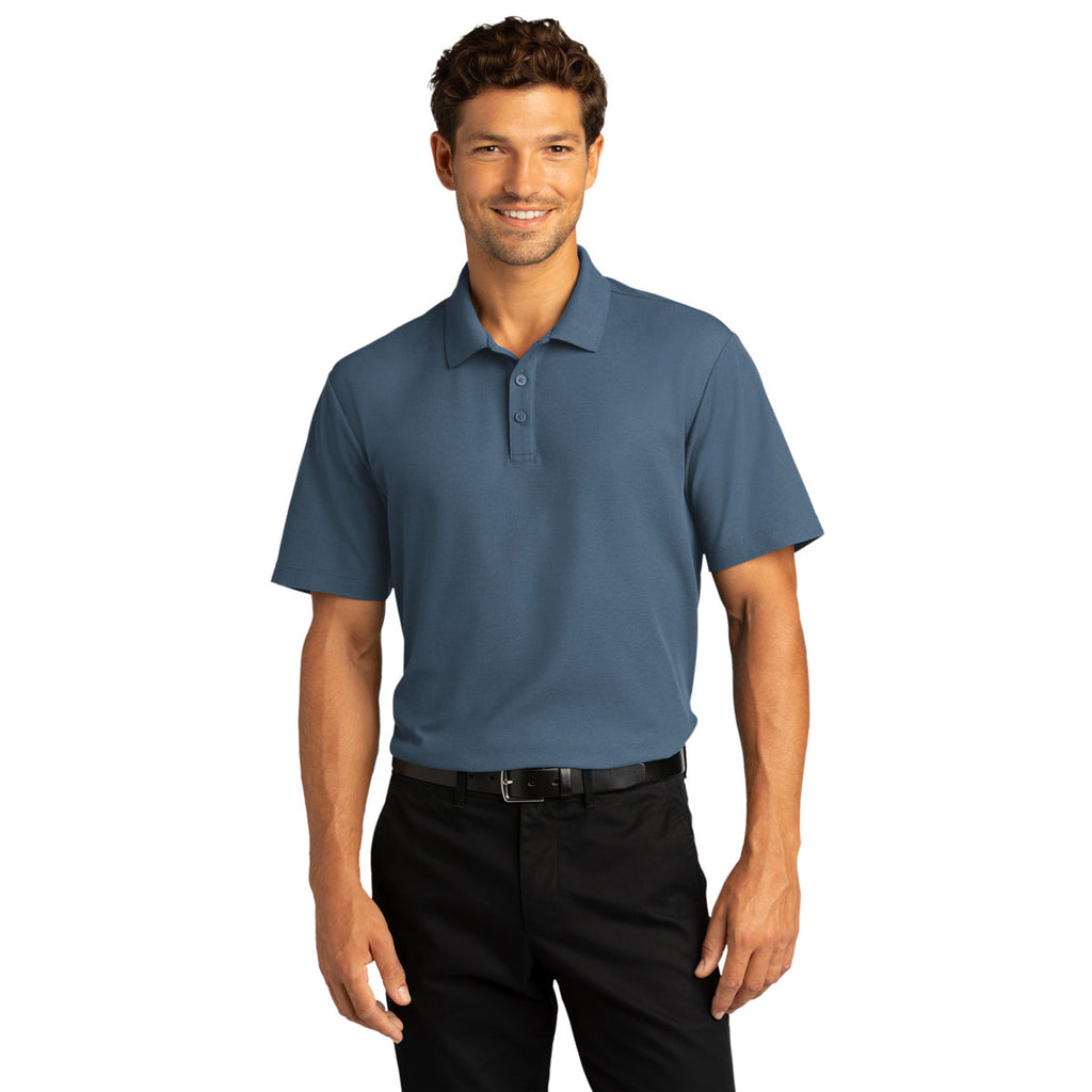 Port Authority Men's Regatta Blue SuperPro React Polo