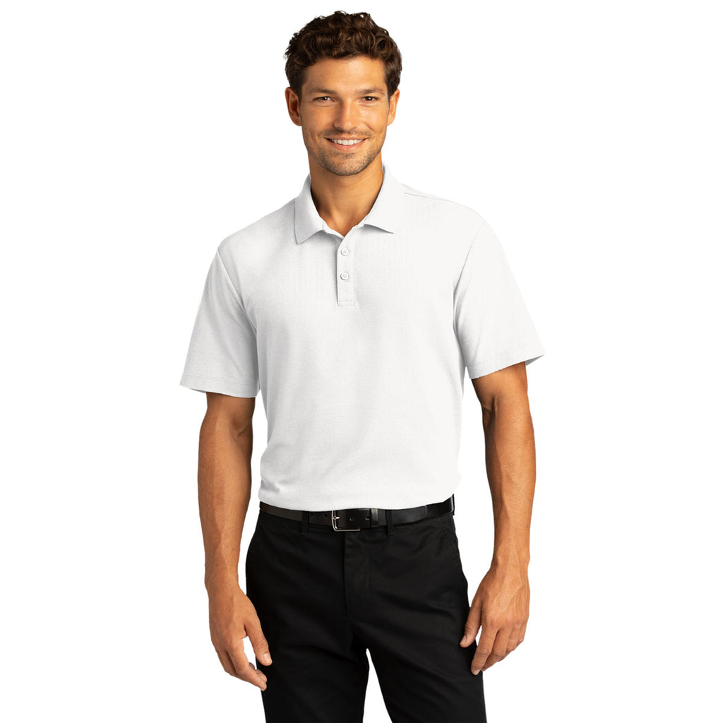 Port Authority Men's White SuperPro React Polo