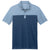 Port Authority Men's Aegean Blue/ Aegean Blue Heather Fine Pique Blend Blocked Polo